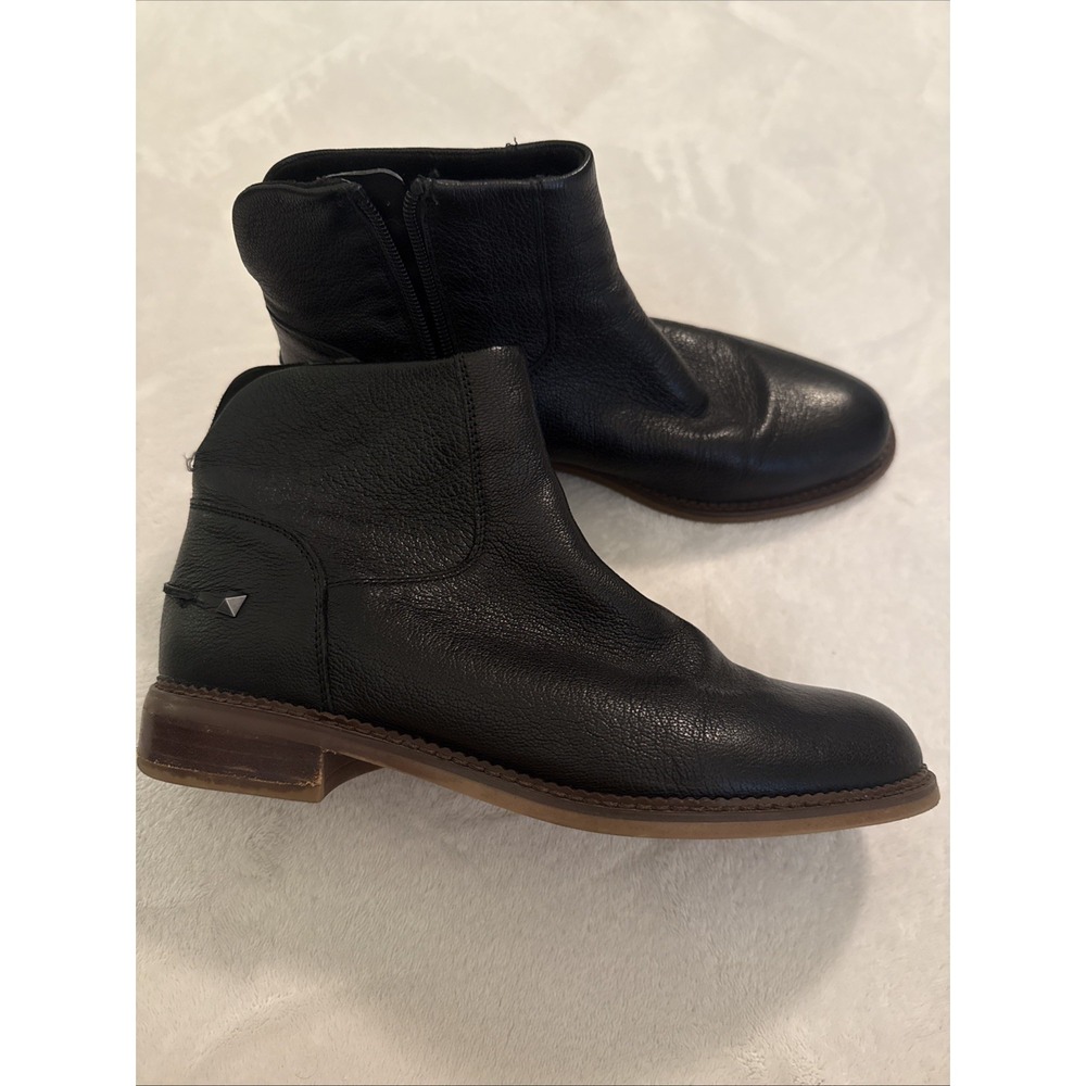 Franco Sarto Hero Women's Black Studded Leather Ankle Boots Size 8.5